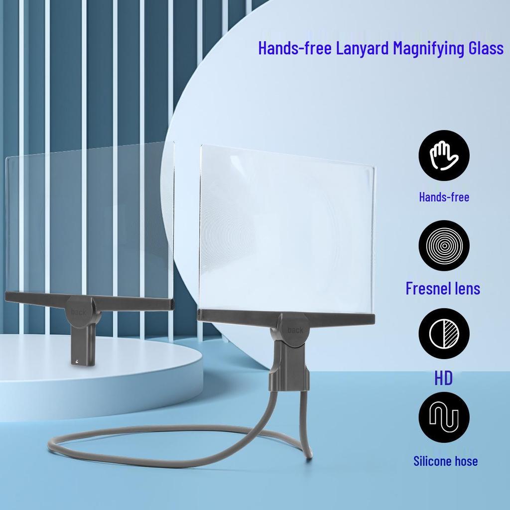 Lightweight, Hands-Free Magnifying Glass for Seniors - Clear, Undistorted Viewing for Reading Books & Newspapers, Neck Hanging Design.