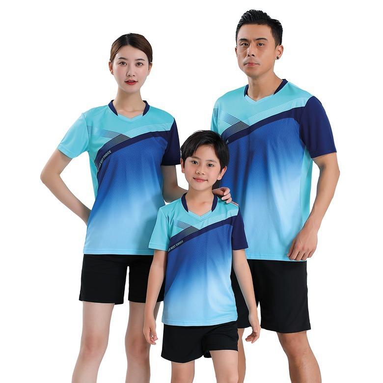 Children's badminton jersey set, the same for men and women, primary school students table tennis jersey, short-sleeved net jersey, children's sportsw
