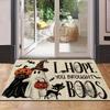 Mummy Ghost Pumpkin Black Cat Spider Halloween Doormat Non‑Slip Rug For Outdoor Porch Indoor Entryway Decor