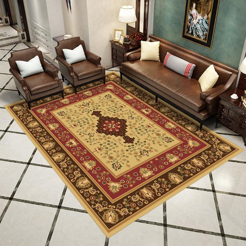 Retro Bohemian Style Carpet Home Large Area Anti Slip Sofa Coffee Table Decoration Carpet