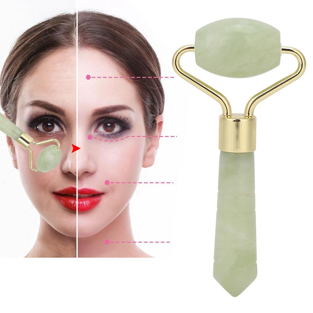 Rullo di Giada Massaggiatore Viso Rassodante Lifting Antirughe Strumento per Massaggio Facciale