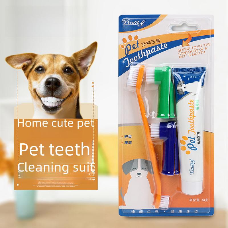Disposable Pet Toothbrush & Toothpaste Set for Dogs, Cats & Kittens