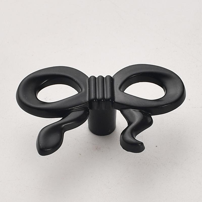 Bowknot Single-Hole Handle For Wardrobe Doors Drawers And Cabinets Retro Zinc Alloy Single-Hole Furniture Small Handle