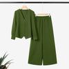 ZANZEA Women Long Sleeve Blouse and Pants Casual Two Piece Suit Sets