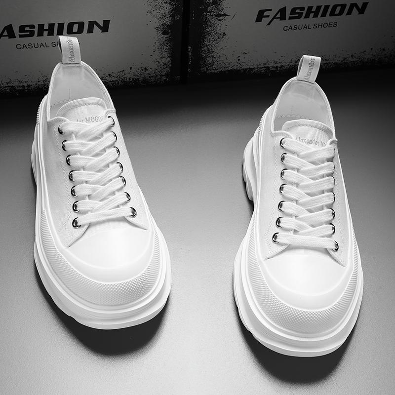 Canvas high-top summer breathable thick-soled muffin board shoes heightening sports and leisure trendy shoes