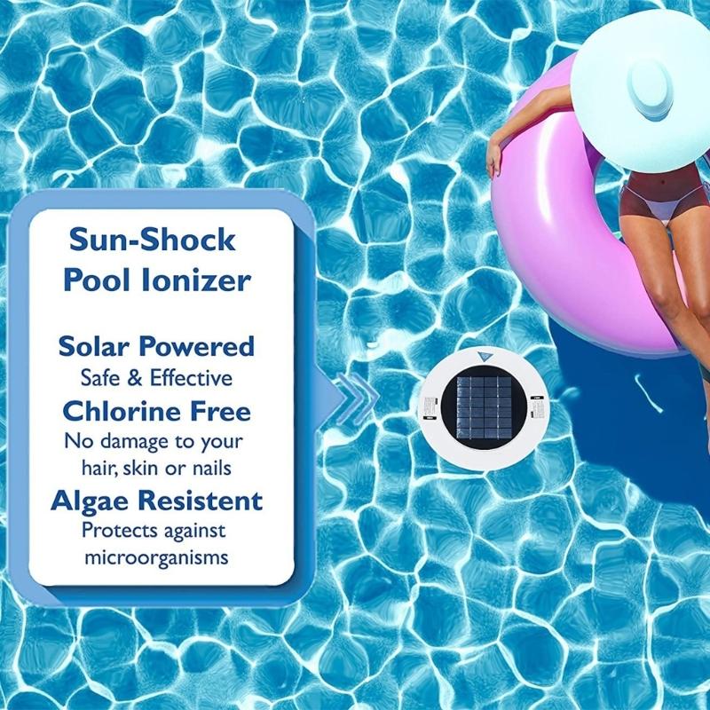 Swimming Pool Purifiers Replacement Solar Pool Ionizer Automatic Floating Pool Cleaner for Spa Hot Tubs Water Processor
