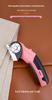 Rechargeable Round Blade Shears: Electric Fabric-Cutting Scissors for Carpet, Curtains, Leather, and Home Use.