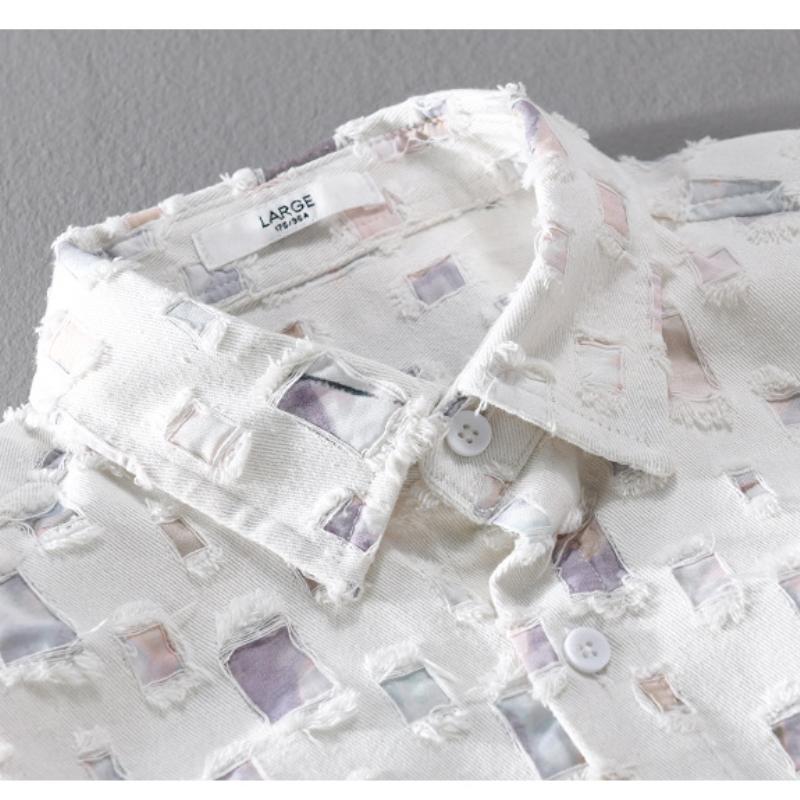 Chemise à manches longues à carreaux colorée pour jeunes, streetwear, ample, printemps/automne, en pur coton, décontractée