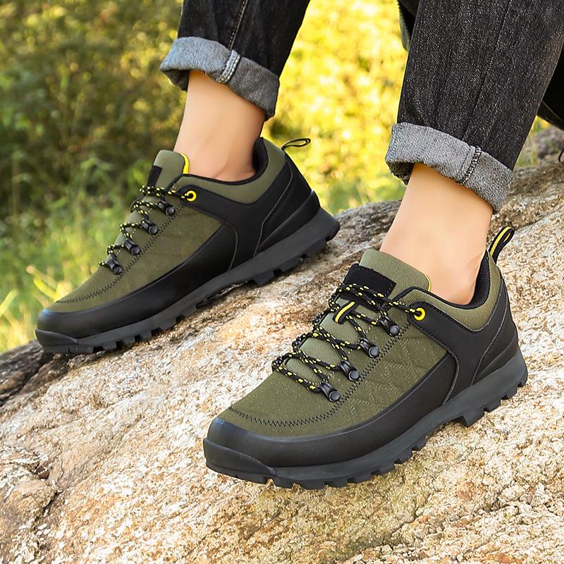 

Легкие уличные походные ботинки Платформа Комфорт Инструментальные ботинки На шнуровке Круглый носок Мужские уличные кроссовки 46 армия зеленый