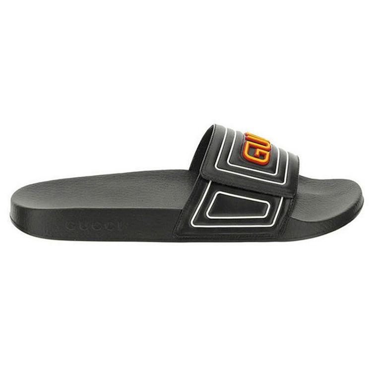 Gucci Slide 'Gucci Logo - Black' (Unisex) Black Slide Slippers 575072 DIR00 1000
