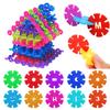100/200 st Snöflinga Byggklossar Leksaker Montering Pedagogisk Leksak Barn DIY Spel Konstruktion Förskolebarn Gåva TMZ