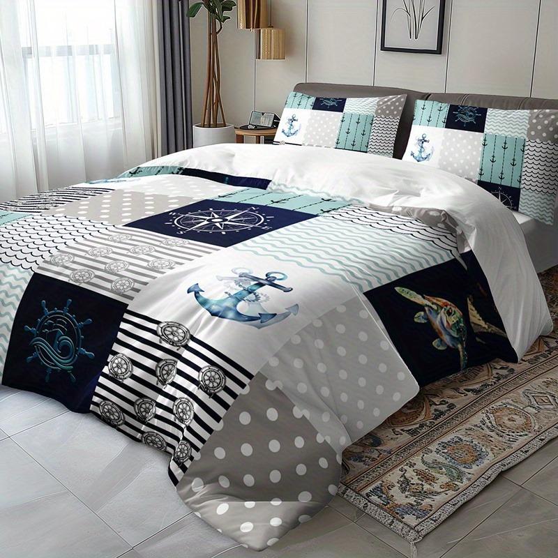 Comforter 3D Printed Anchor Bedding Set Anime Boys Girls Twin Queen Size With 1-2 Home Decor