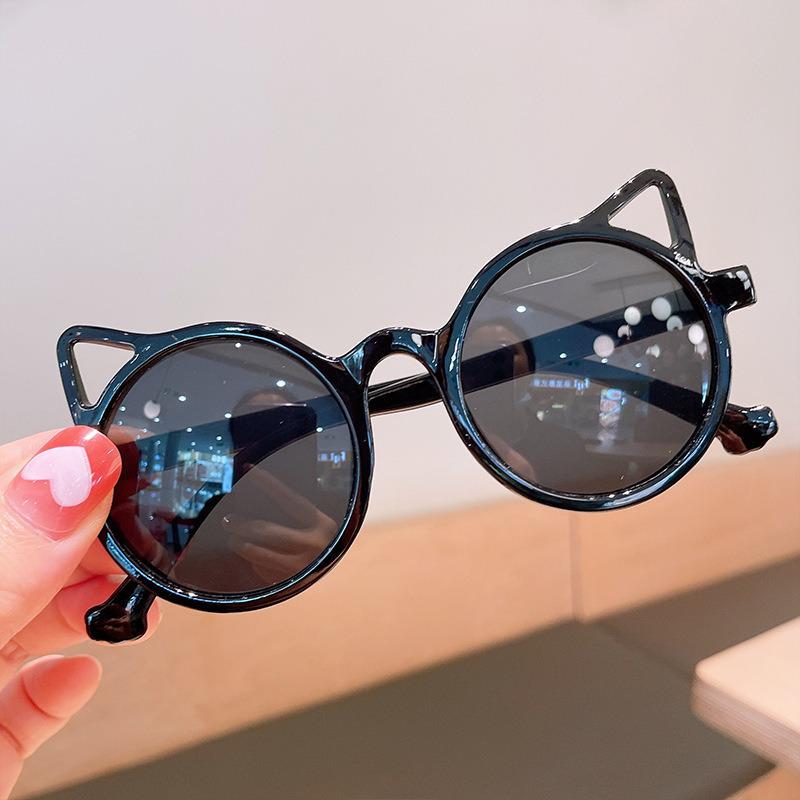 Trendige Kinder-Sonnenbrille mit Katzenohren - UV-Schutz Reise Straßenstil