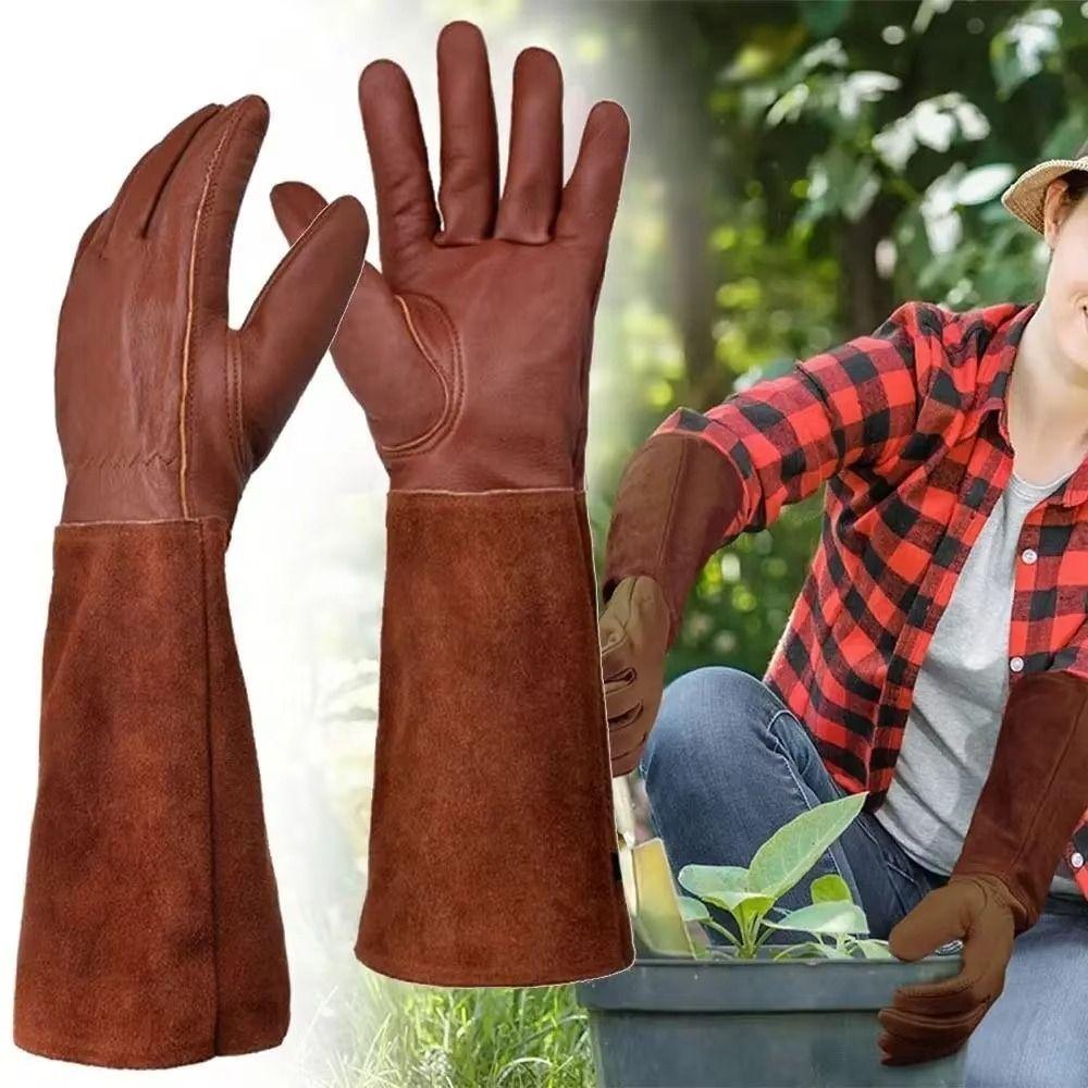 Langärmelige Gartenhandschuhe Kaffee Outdoor-Arbeitshandschuhe Winter-Thermohandschuhe Arbeiter