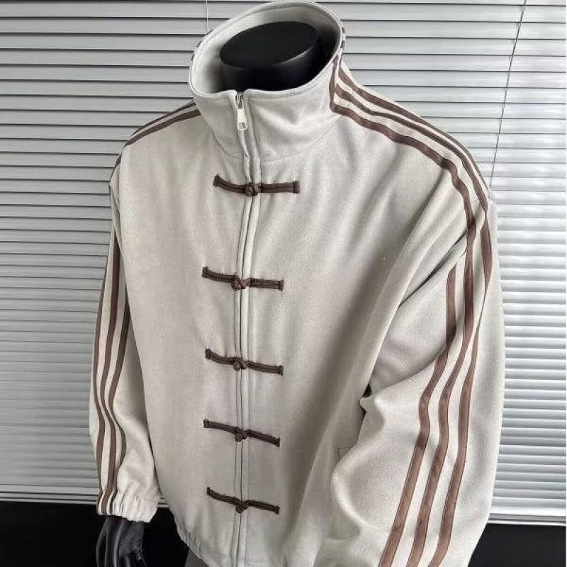Unisex Stand Collar Mandarin Jacket With