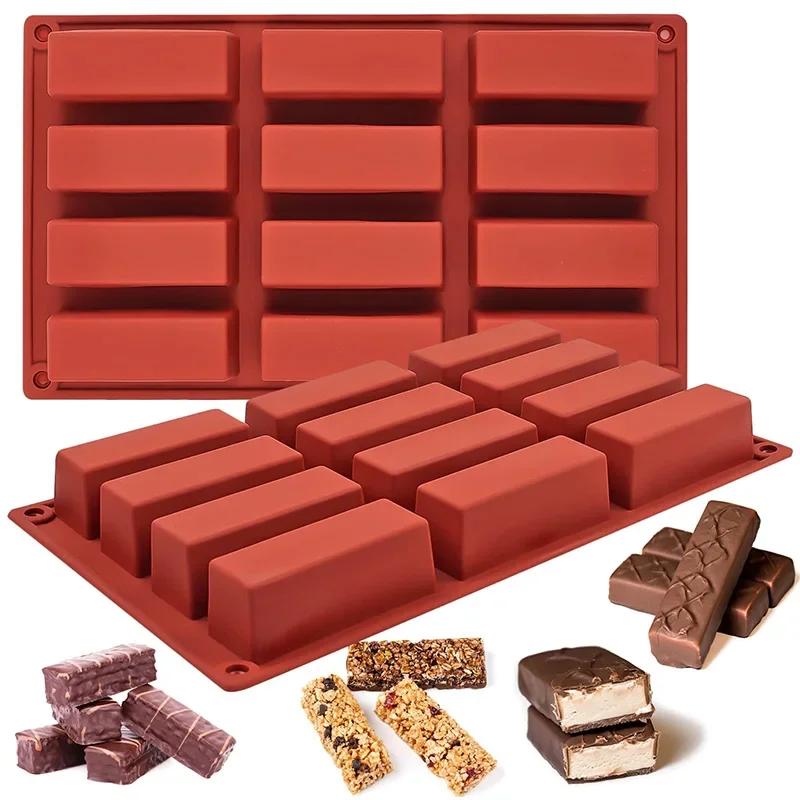 12 Lattice Chocolate Bar Mold for Baking Energy Bars Protein Bars Truffles Brownie Cornbread Cheesecake Soap Butter Mould