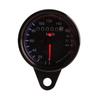 12V Universal LED Backlight Motorcycle Odometer Speedometer Gauge K/MH Single Indicator (Black)