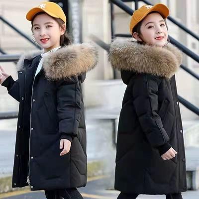 Winter Girls Clothing Warm Down Jacket for Girl Clothes Parka Hooded Middle Big Children Outerwear Coat Snowsuit