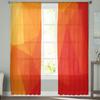 Polygon Orange Geometrische Tüll Voile Vorhänge Hotel Heimdeko Transparente Vorhänge für Wohnzimmer Schlafzimmer Chiffon Bedruckte Vorhänge