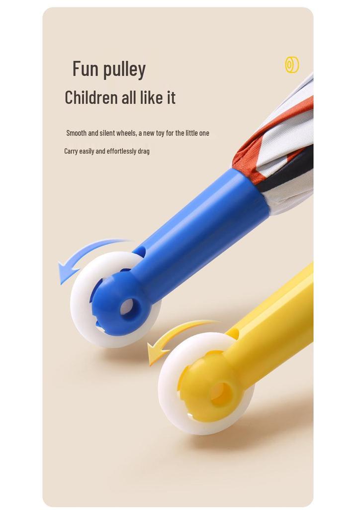 Long Handle Kids' Umbrella with Safe Corners for Ages 3-12, Suitable for School, Kindergarten, Sunny & Rainy Days