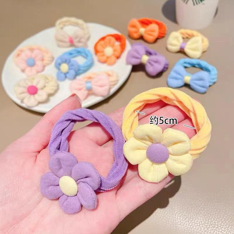 Children's Hair Ties Non-Damaging Towel Rings Elastic Hair Bands Little Girls Ponytail Rubber Bands