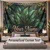 Œuvre d'art décorative (72) Tenture murale personnalisée sur le thème du texte avec nom personnalisé, tapisserie pour décoration intérieure, tissu de fond