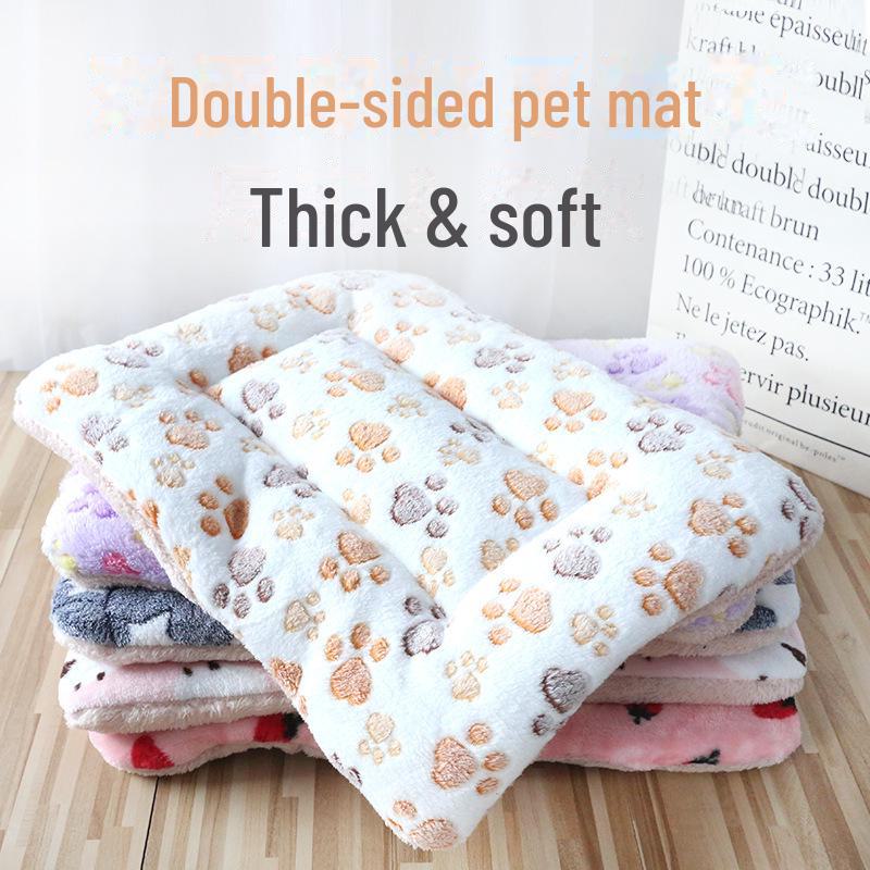 Dicke, warme Plüsch-Haustierbettmatte für Hunde und Katzen – gemütliche Zwingerdecke für alle Größen