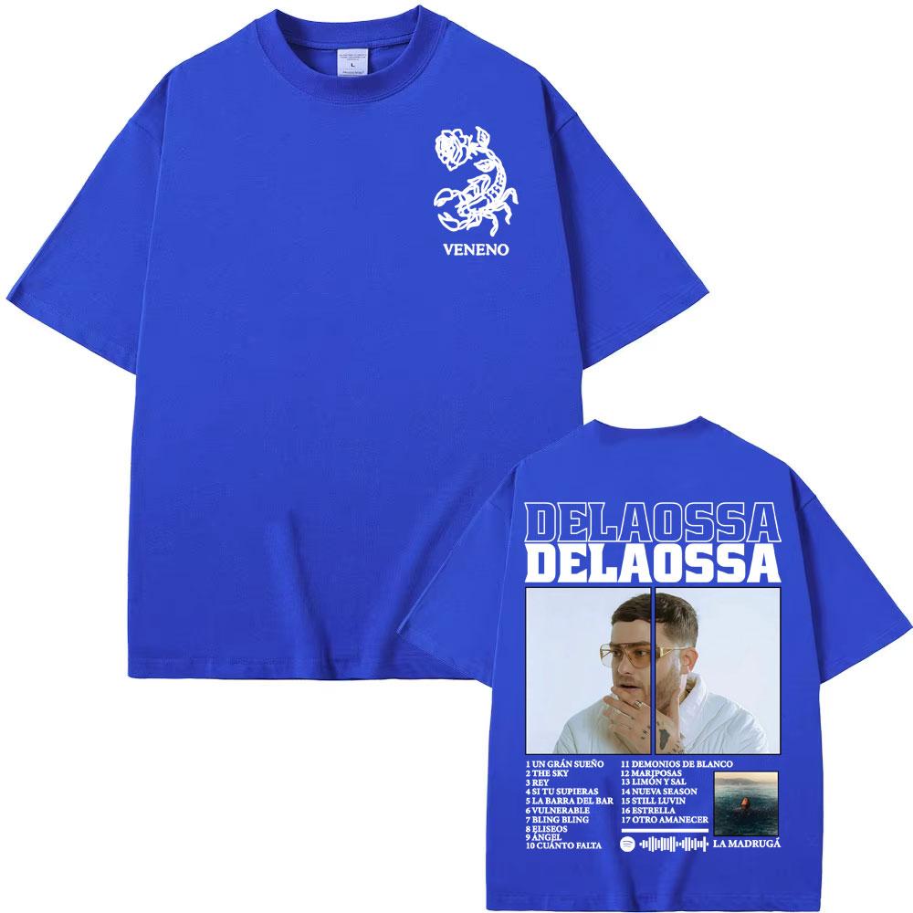 Rapper Delaossa Album Graphic T-shirts for Men Fashion Gothic Retro Short Sleeve Unisex Casual 100% Cotton T-shirt
