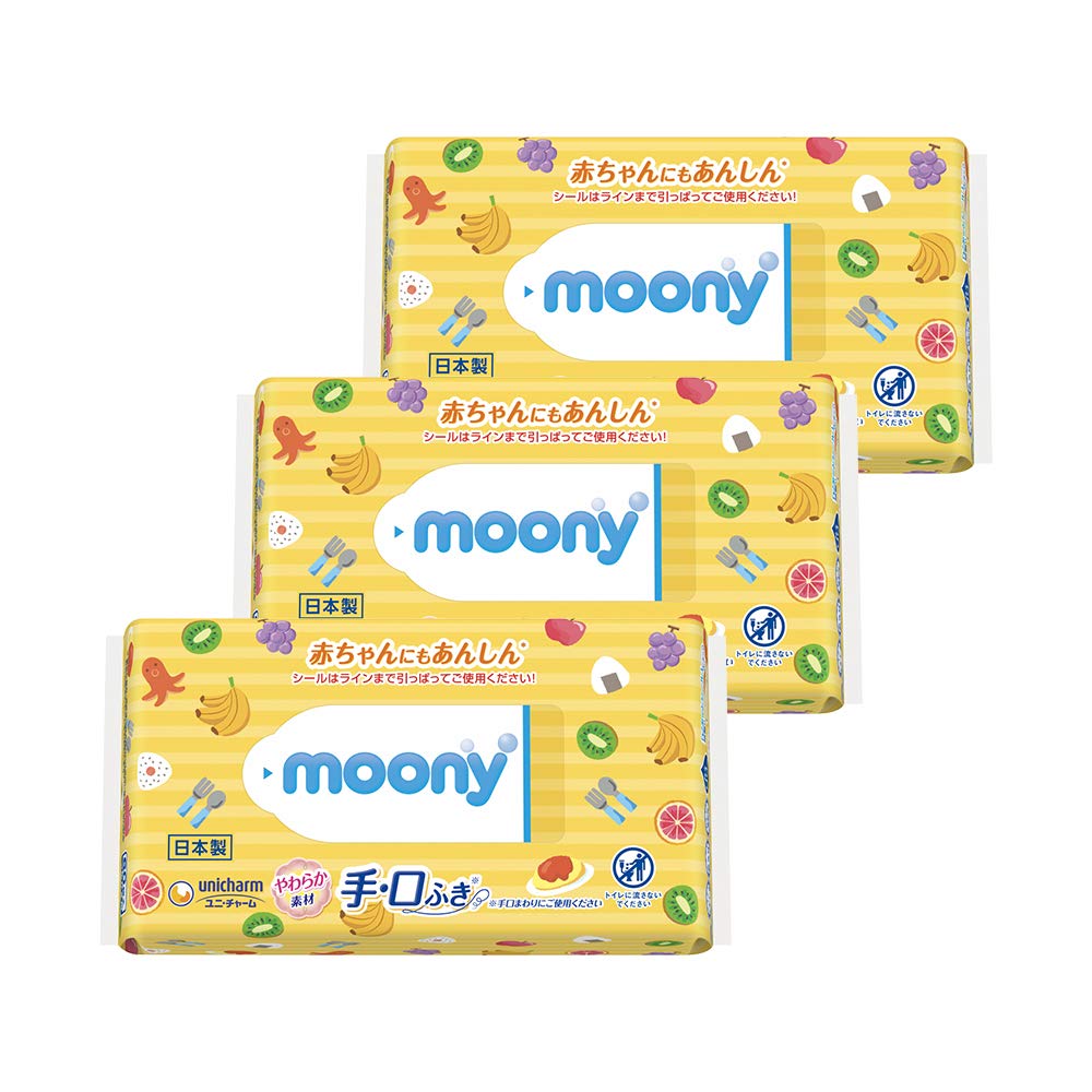 Moony Náhradní ubrousky na ruce 1440 kusů kusů x 3 balení x [Vlhčené ubrousky] (60 8) [produkt pouzdra]