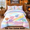Care Bears Custom Name 3Pcs Bedding Set 1 Bed Sheet 2 Pillowcases Bedroom Home Decor