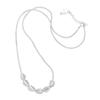 Silver Irregular Bean Necklace for Girls: Japanese Korean Style, Sweet and Cool, Versatile Clavicle Chain with Light Luxury Niche Design.