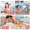 Portable PVC Makeup Bags Large Capacity Striped Wash Bag High Aesthetic Waterproof Purse Bag Travel Use