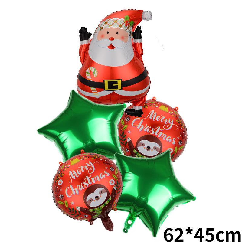Weihnachtsballonanzug Weihnachtsmann Schneemann Elch Weihnachtsbaum DIY Weihnachts-Globos Kindergeschenke für Zuhause Neujahr 2024 Navidad Dekor