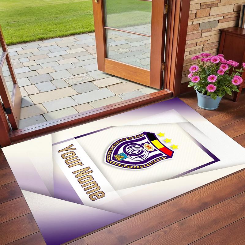 Crystal Velvet Rug Custom Name Text, Soft Non Slip Floor Mat Home DecorAnderlecht FC