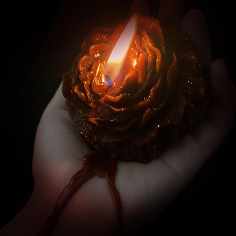 Peony Rose Gilded Low-Temp Drip Wax Candles - Skin-Friendly Adult Training Props