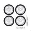 4 Pack RC Drift Tyres 32mm Diameter for 1/18 Scale Car