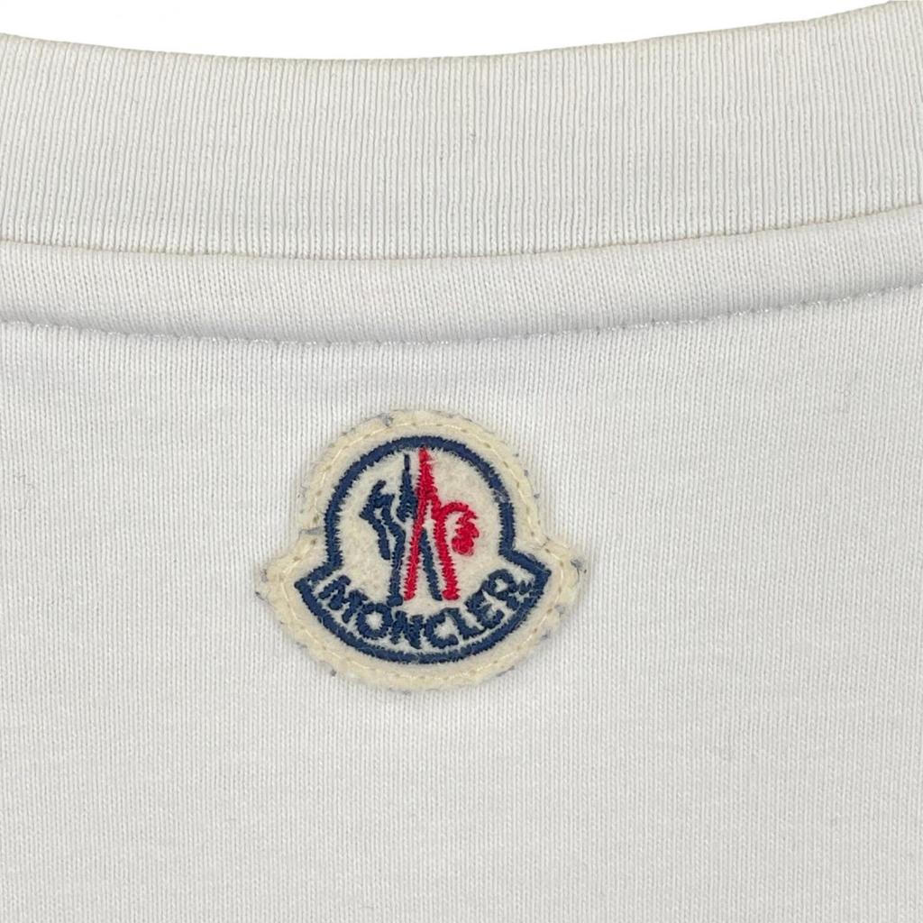 MONCLER M MENS Short sleeve T-shirt White Model E20918049000 8390T