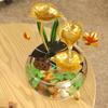 Simple Glass Fish Tank Fountain - Desktop Feng Shui Ornament for Home or Office Decor
