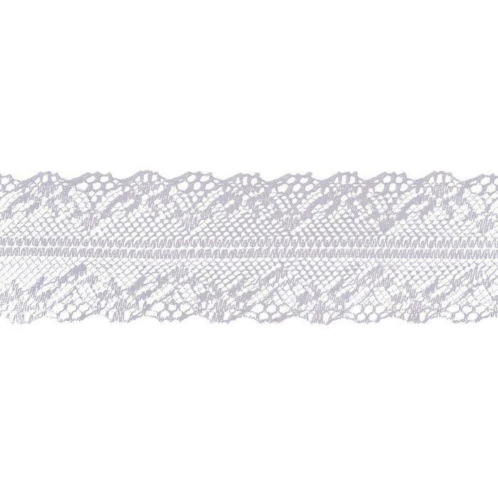 Ruban dentellé, 40mm, rouleau 20m, blanc