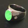 Anello da Uomo in Argento Sterling 925 con Pietra Preziosa di Giada Taglio Ovale #B141 JL375671575784