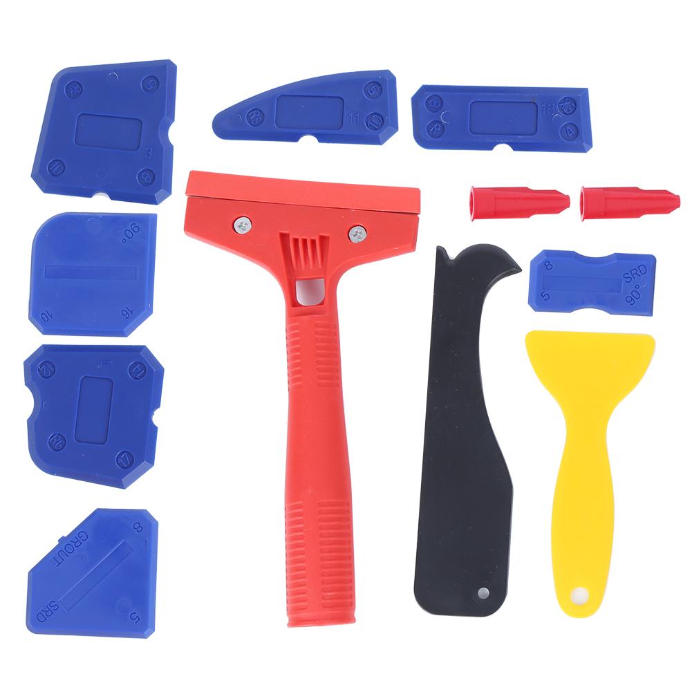 13PcsSet Plastic Sealant Remover Kit Spreader Caulking Scraper Glass Glue Finishing Tools