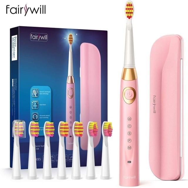 Buy Fairywill Fw 507 Sonic Electric Toothbrush 5 Modes Usb Charger Tooth Brushes Replacement Timer Sonic Toothbrush 8 Brush Heads At Affordable Prices Free Shipping Real Reviews With Photos Joom