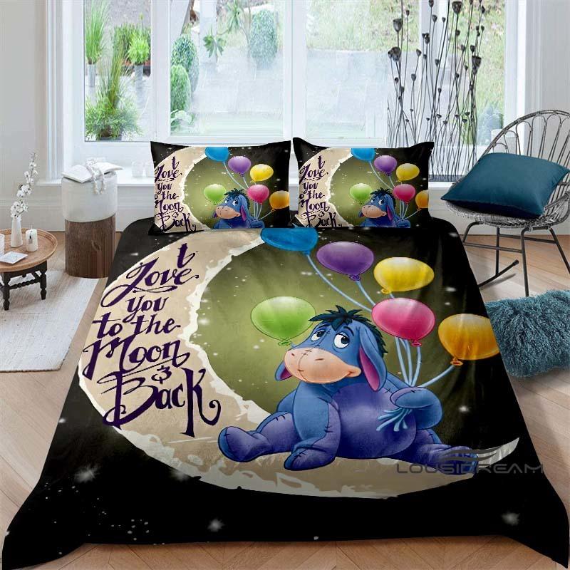 

(Eeyore) Bedding Set, 3D Printed Cartoon Pattern Duvet Cover, Soft and Comfortable, King Size, Suitable as a Gift for Boys and 240X220cm