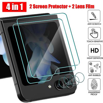 Hinten Soft Clear Screen Protector Film Für Samsung Galaxy Z Flip 5/4/3 5G Zurück Screen Protector + objektiv Kamera Film