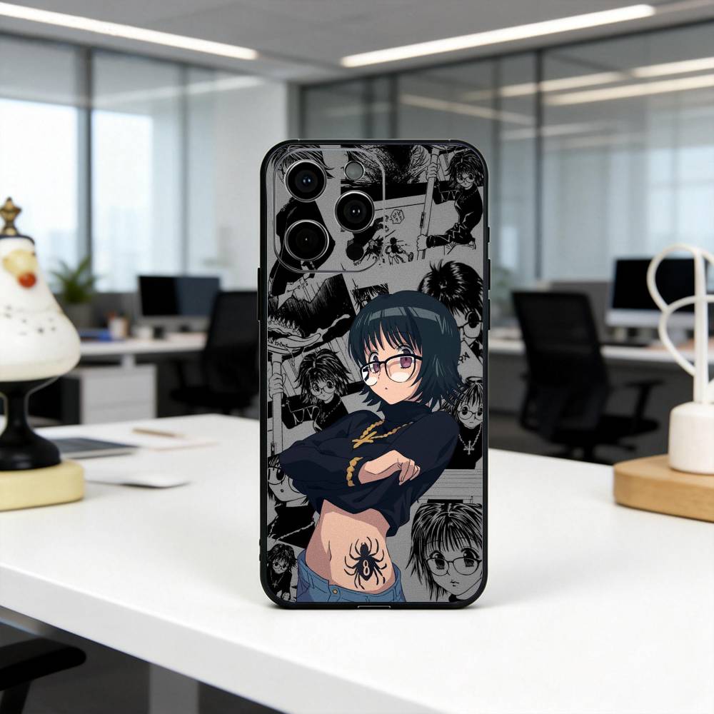 S-Shizuku H-Hunter Murasaki Hunter Phone Case For iPhone 17,16,15,14,13,12,11 Plus,Pro Max,XS,Soft Silicone Black Cover