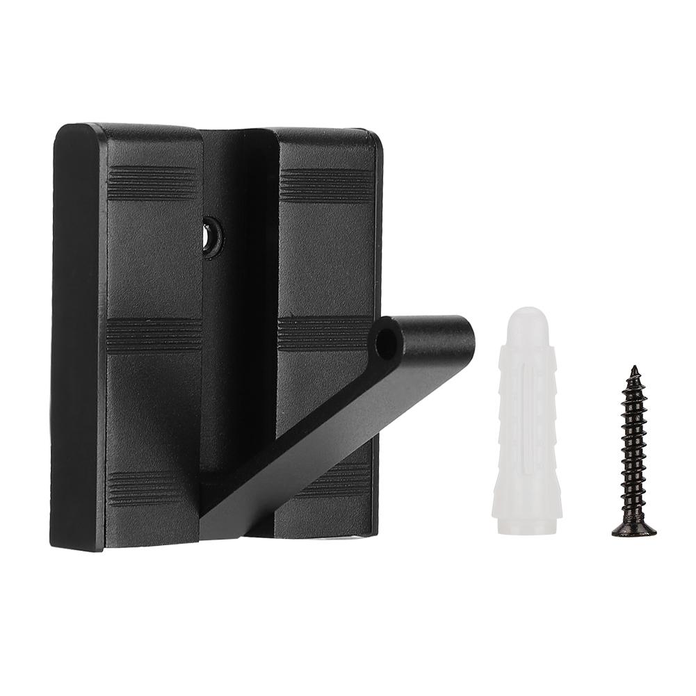 Folding Household Kitchen Bathroom Wall Mounted Aluminum Clothes Storage Hanging HookBlack Single Hook