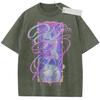 Summer Mens Purple Washed T  Shirt Sailor Moon  Chibiusa Dreamy Ribbon High  Quality Fabric for Casual Shopping