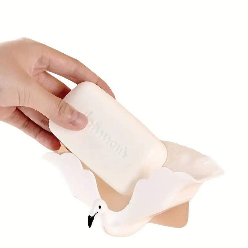 1PCS Household Multifunctional Flamingo Punch-free Soap Box Soap Box Drain Wall-mounted Creative Soap Box