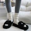 Dui Dui Women's Double-needle Winter Thickened Warm Mid-calf Women's Socks Solid Color Versatile Plush Socks