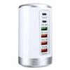 Fast Charger Hub 6 Ports USB TypeC QC3.0 PD 18W Charging Station for Phone Tablet Computer 65W